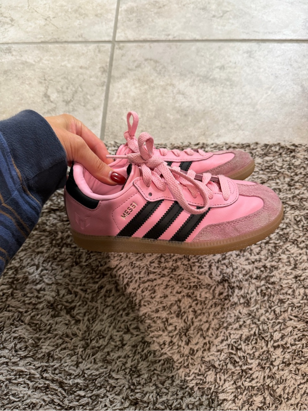 Kids pink Messi sambas